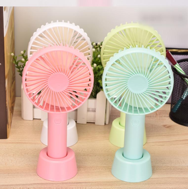 Quạt sạc mini cầm tay có chân đế povi - 3 chế độ gió - có tặng kèm dây sạc