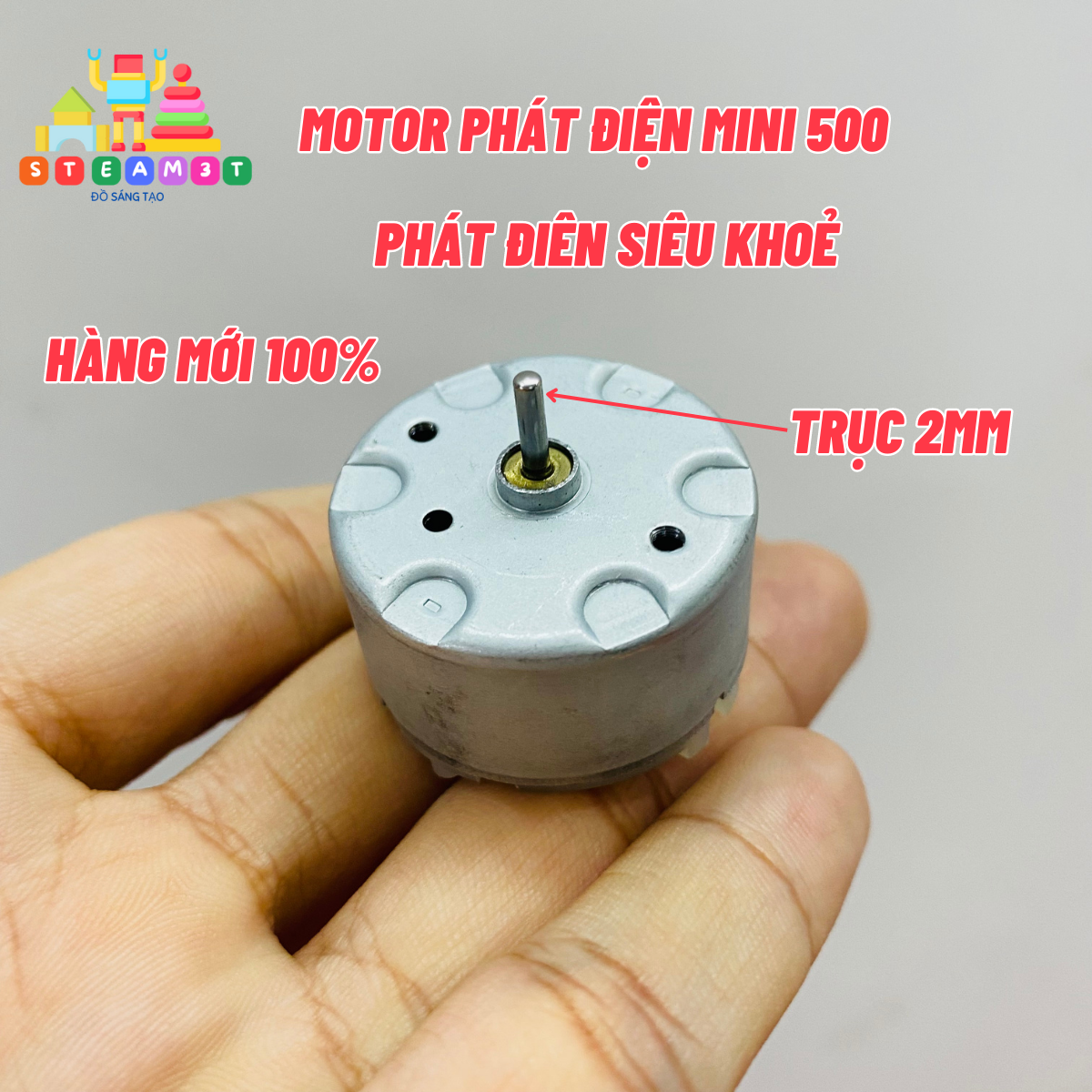 Motor phát điện gió mini 500 siêu khoẻ - học tập, thí nghiệm, DIY, STEAM