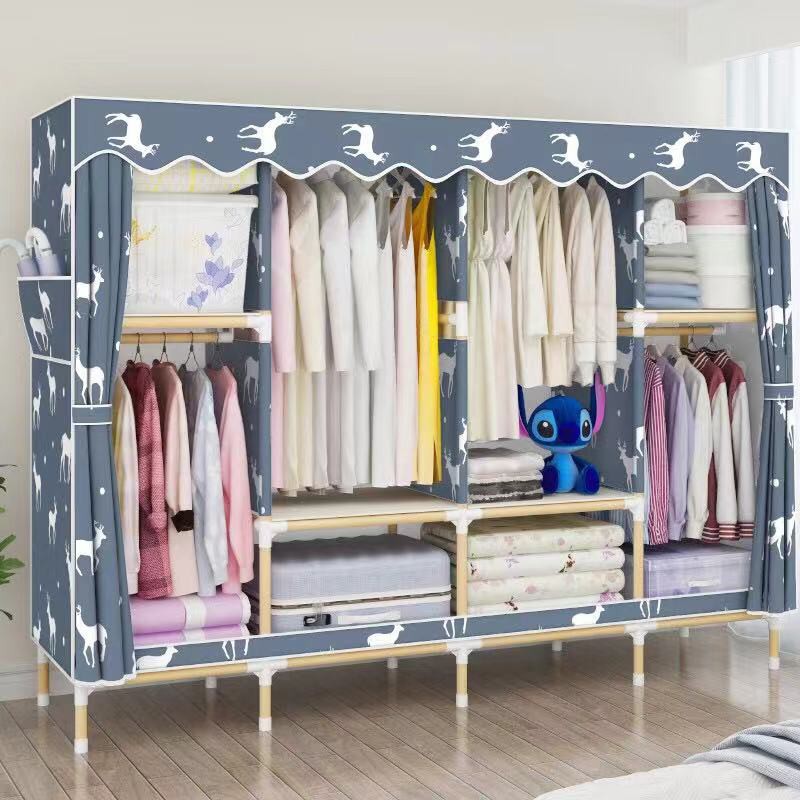 Tủ quần áo 4 buồng 8 ngăn size 2m khung gỗ cao cấp