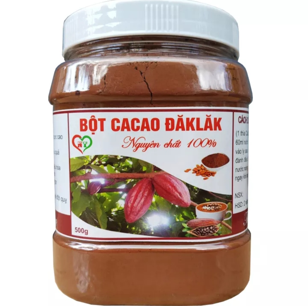 500gr-bột ca cao nguyên chất đăk lak thơm ngon bổ dưỡng