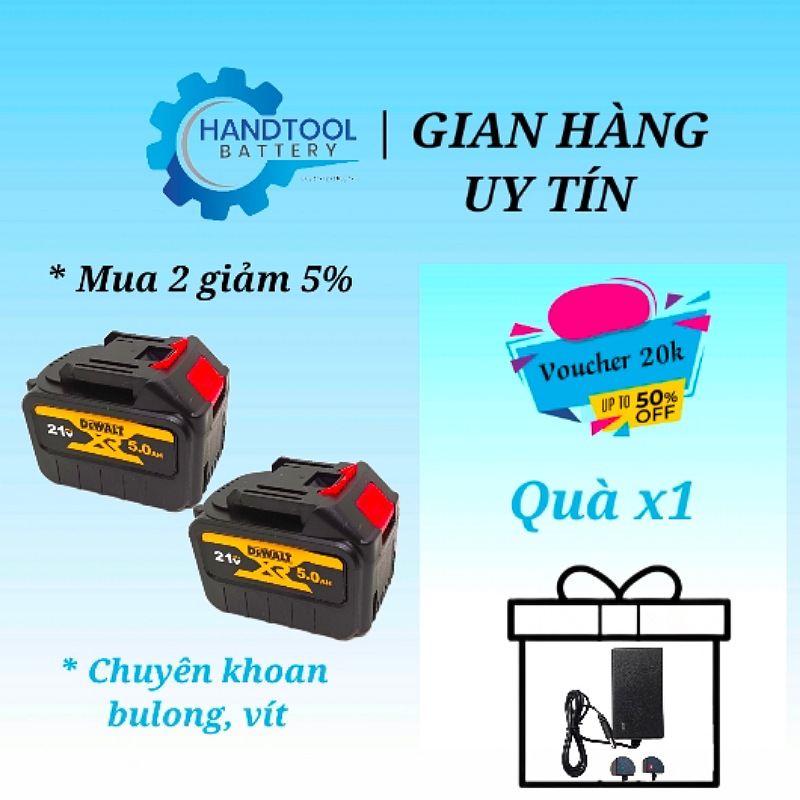 Bộ 2 pin máy bulong , pin 15 cell loại 5Ah chân phổ thông dùng chung pin máy khoan, máy cưa