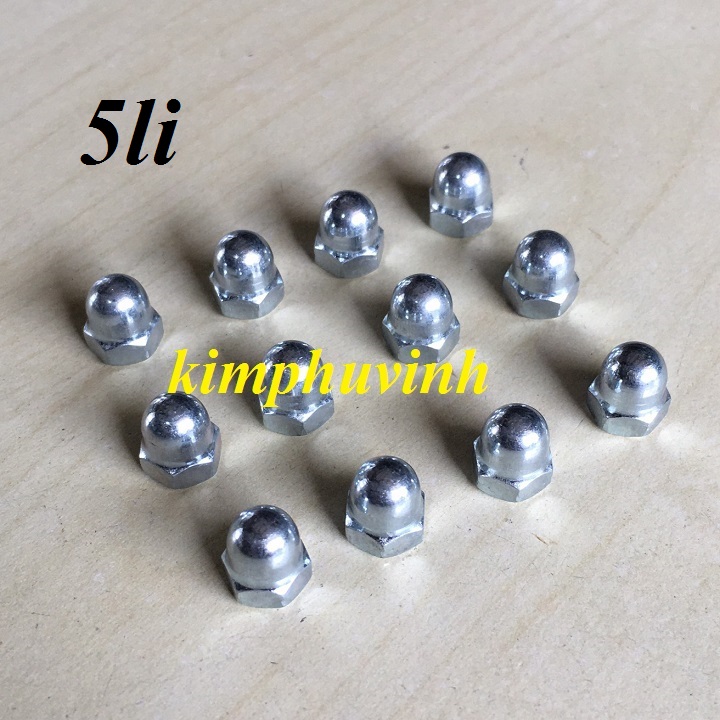 20 đai ốc chỏm cầu m5 - đai ốc mũ - tán chỏm cầu 5ly