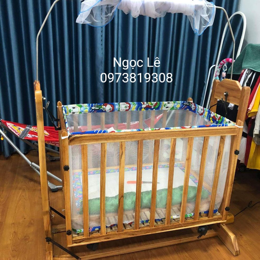 Nôi ru tự động 3 in 1: nôi, võng, cũi