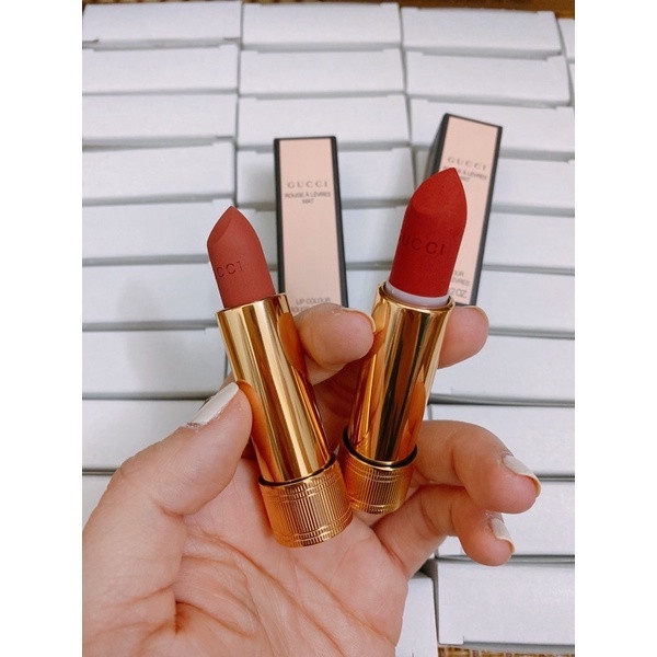Son Guci Matte 500 đỏ cam Siêu Đẹp sân bay,date mới .