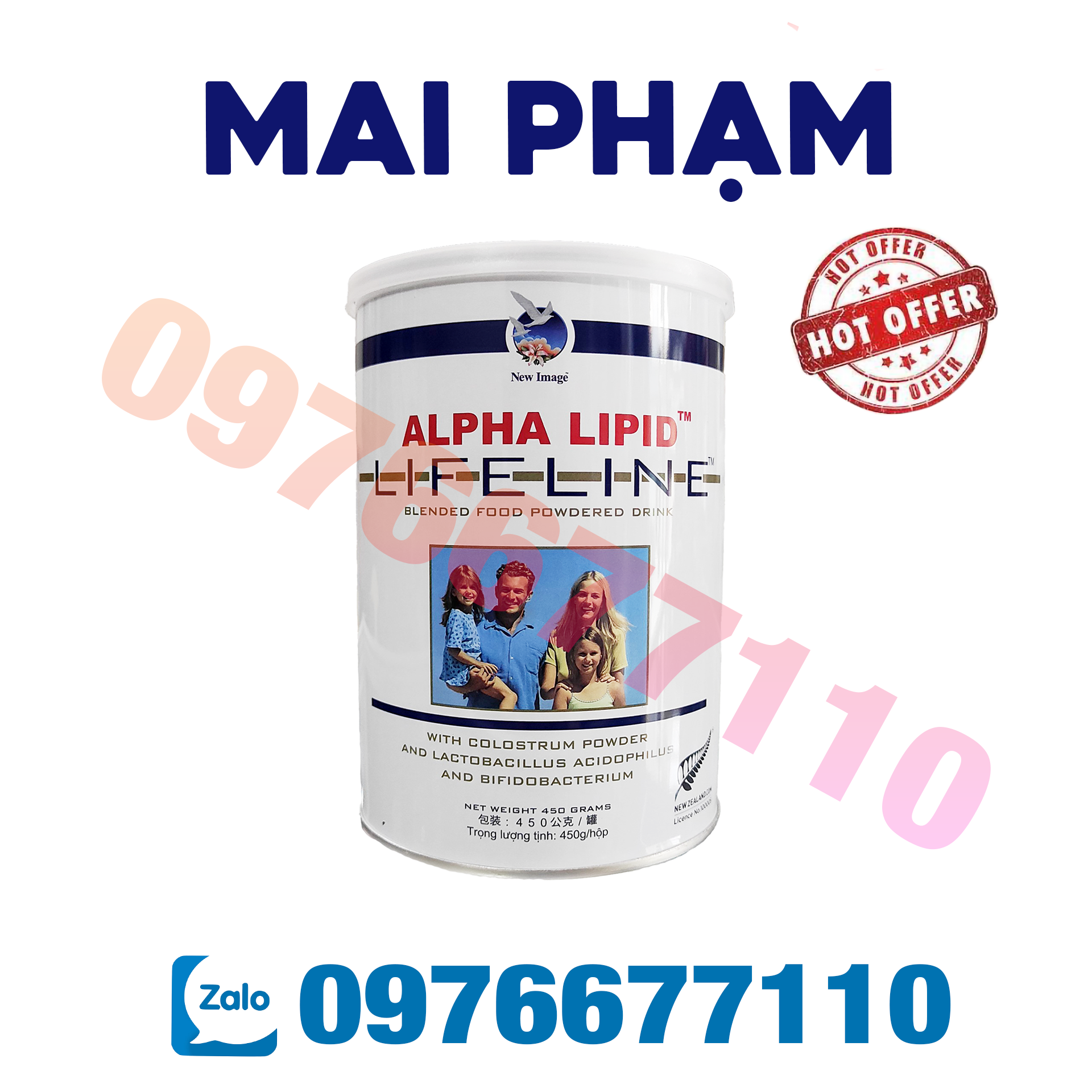 [ĐẢM BẢO CHÍNH HÃNG] Sữa Non AlphaLipid Lifeline 450g từ New Zealand