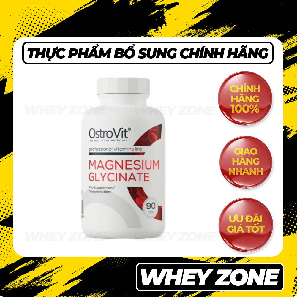 Ostrovit Magnesium Glycinate (90 Tablets) - Dietary Supplement to Help Sleep Well and Support Immunity