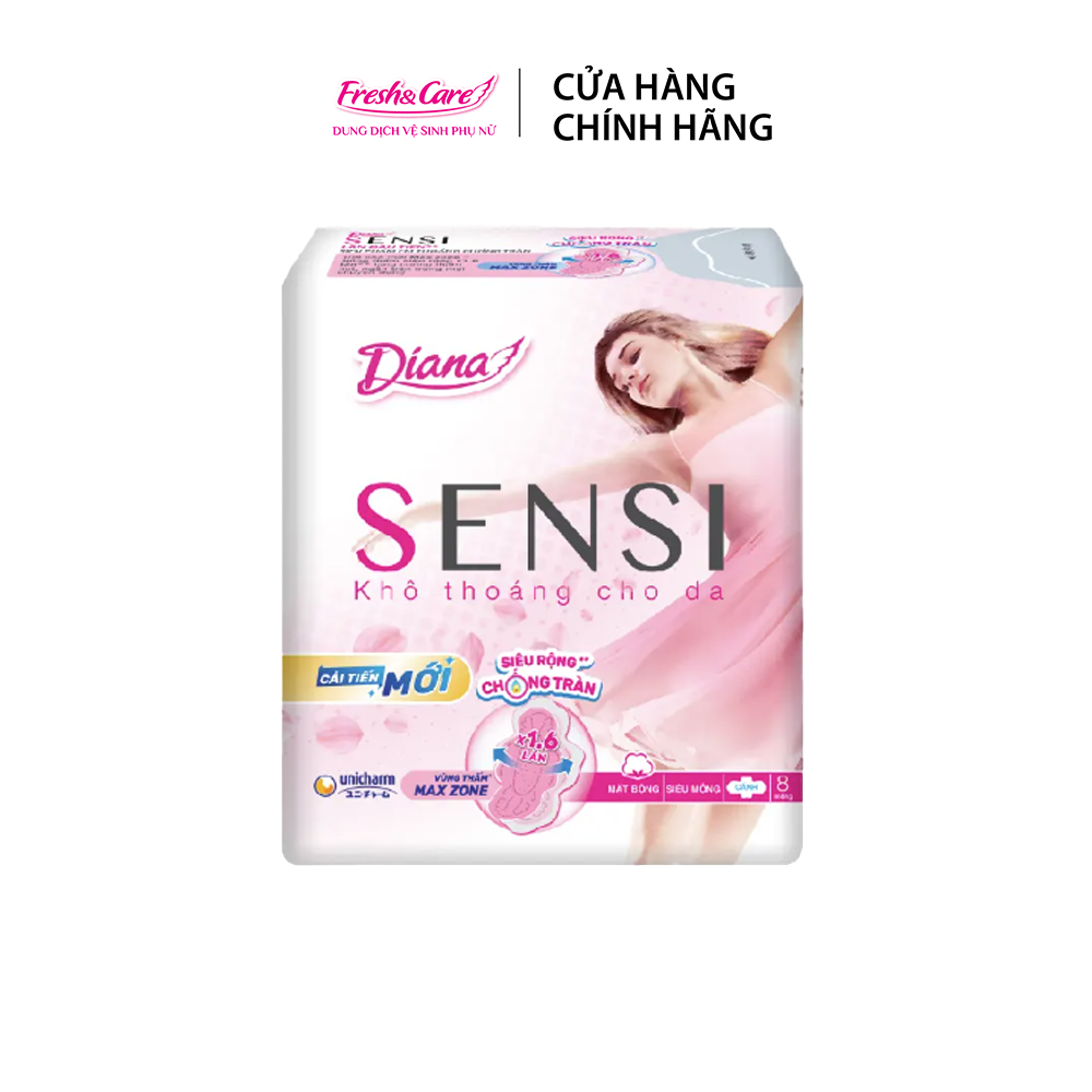 [GIFT] Băng vệ sinh Diana Sensi siêu mỏng cánh 8 miếng/gói