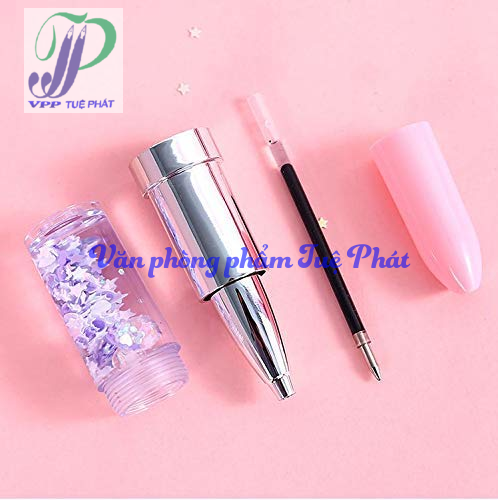 Combo 2 cây bút gel mực xanh hình son môi