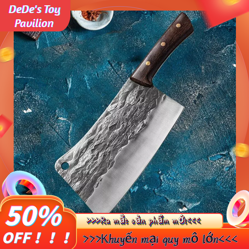 Dao làm bếp rèn, dao cắt dày và nặng, dụng cụ 925G để băm thịt lợn, cừu, xương lớn, sườn lợn, gà và lợn, dao thép không gỉ Cao cấp chất lượng cao siêu sắc nét