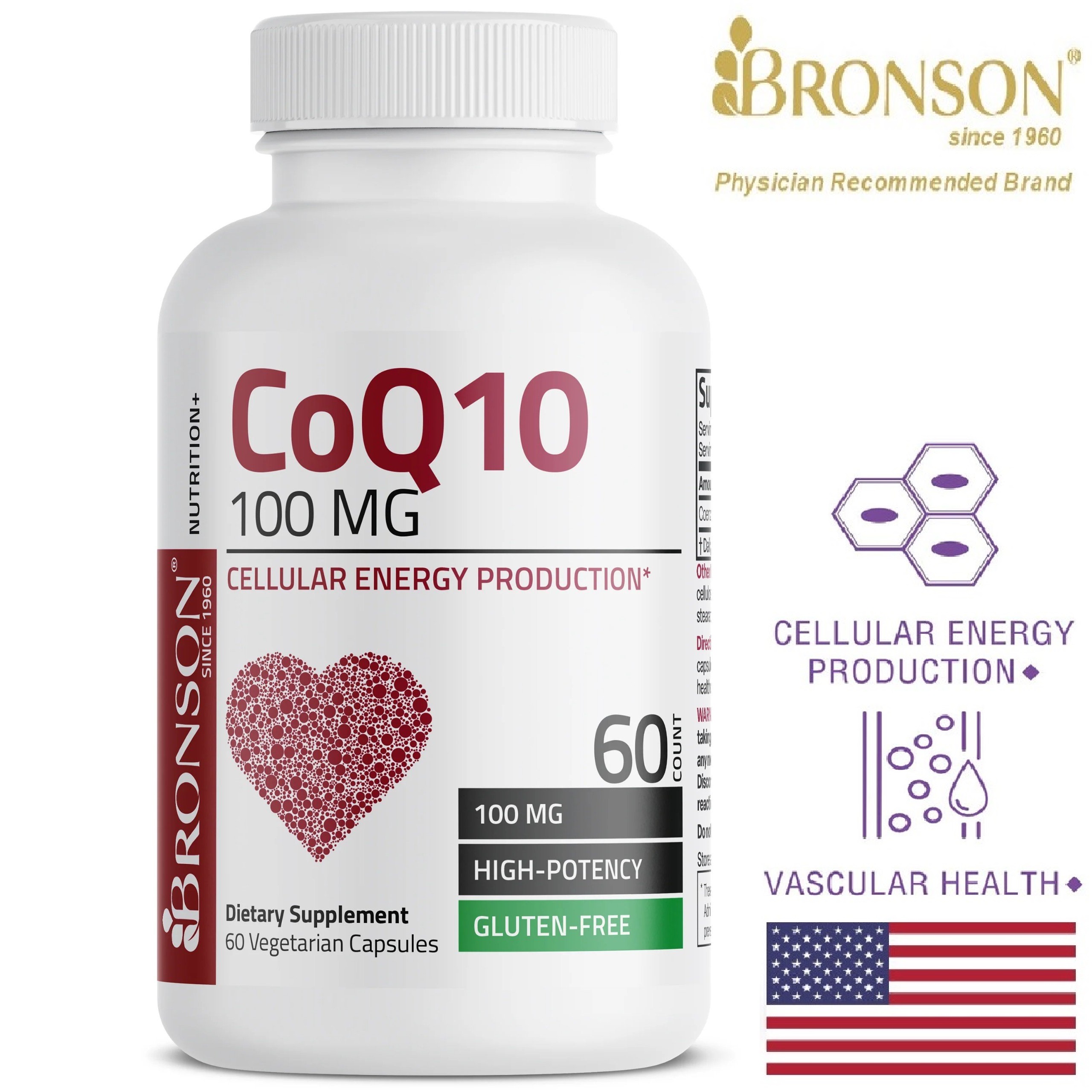 Organic Vitamin CoQ10 High Potency - 60 viên Mỹ - Bổ tim mạch
