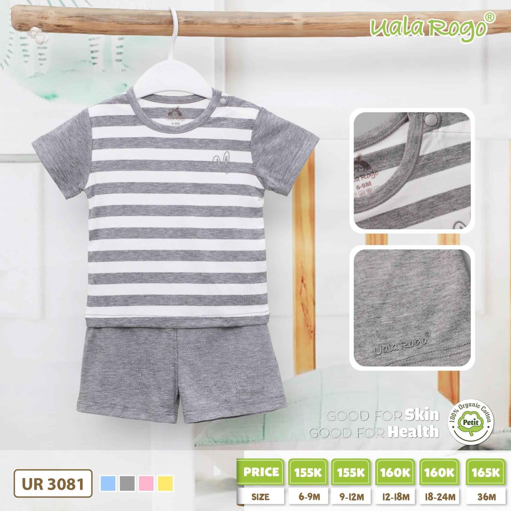 UR3081 - Bộ quần áo cộc tay UalaRogo vải Petit thoáng mát, siêu co giãn