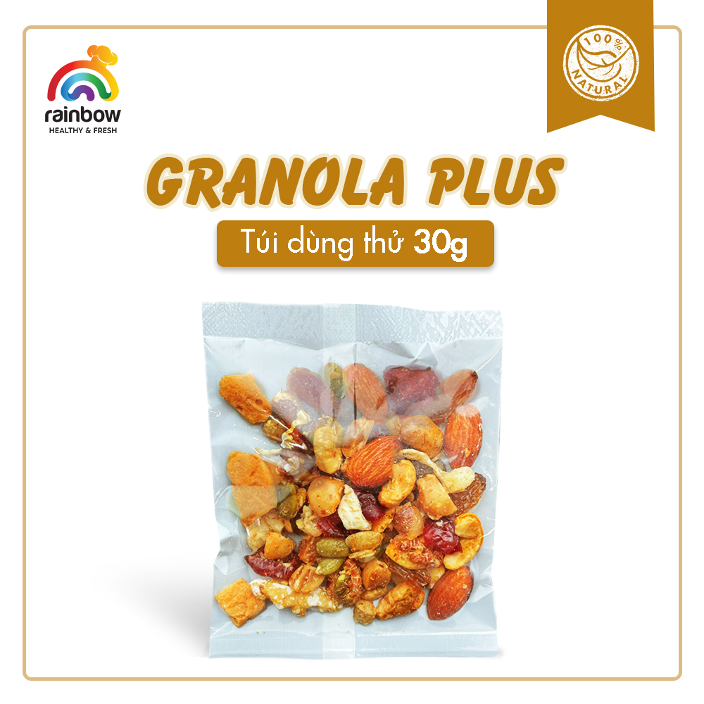 GRANOLA THƯỢNG HẠNG - Túi dùng thử 30g - Ngũ cốc Granola hương vị thơm ngon đặc biệt, không đường, tạo ngọt tự nhiên từ mật hoa dừa