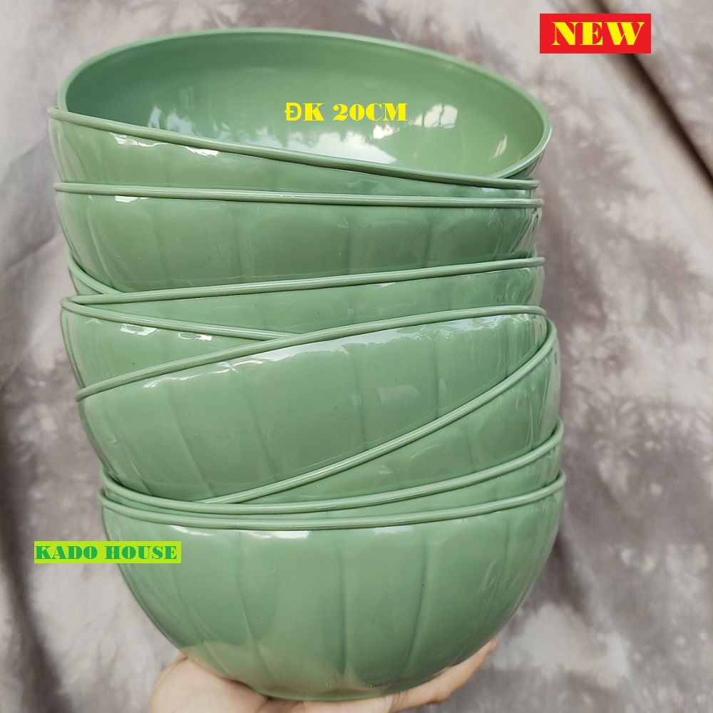 Tô cơm, tô trái cây kiểu trái bí loại lớn 20cm