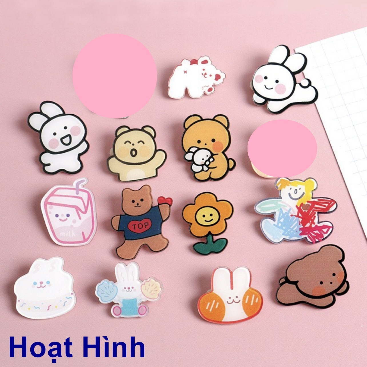 Pin cài áo, ghim cài túi siêu dễ thương, tiện dụng.