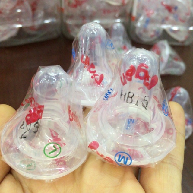 Bộ 5 Núm vú cổ hẹp Pigeon Silicone mềm size L - Loại thường