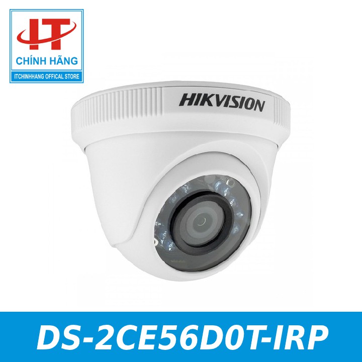 Camera hd-tvi dome hồng ngoại 2.0 megapixel hikvision ds-2ce56d0t-irp