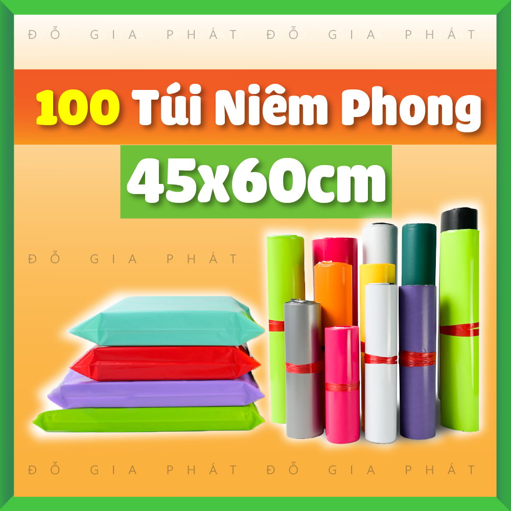 [HCM]Túi Gói Hàng Cao Cấp Niêm Phong Tự Dính []100 Túi[] Size []45x60cm[] Gói Hàng To Ngoại Cỡ 5-6 Bộ Quần Áo Áo Khoác Hộp Giày DOJA