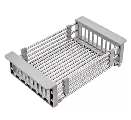 Kệ bồn rửa chén kéo giãn đa năng inox - Dụng cụ nhà bếp - Dụng cụ nấu ăn - Kệ rửa rau củ quả trái cây - Kệ rửa chén
