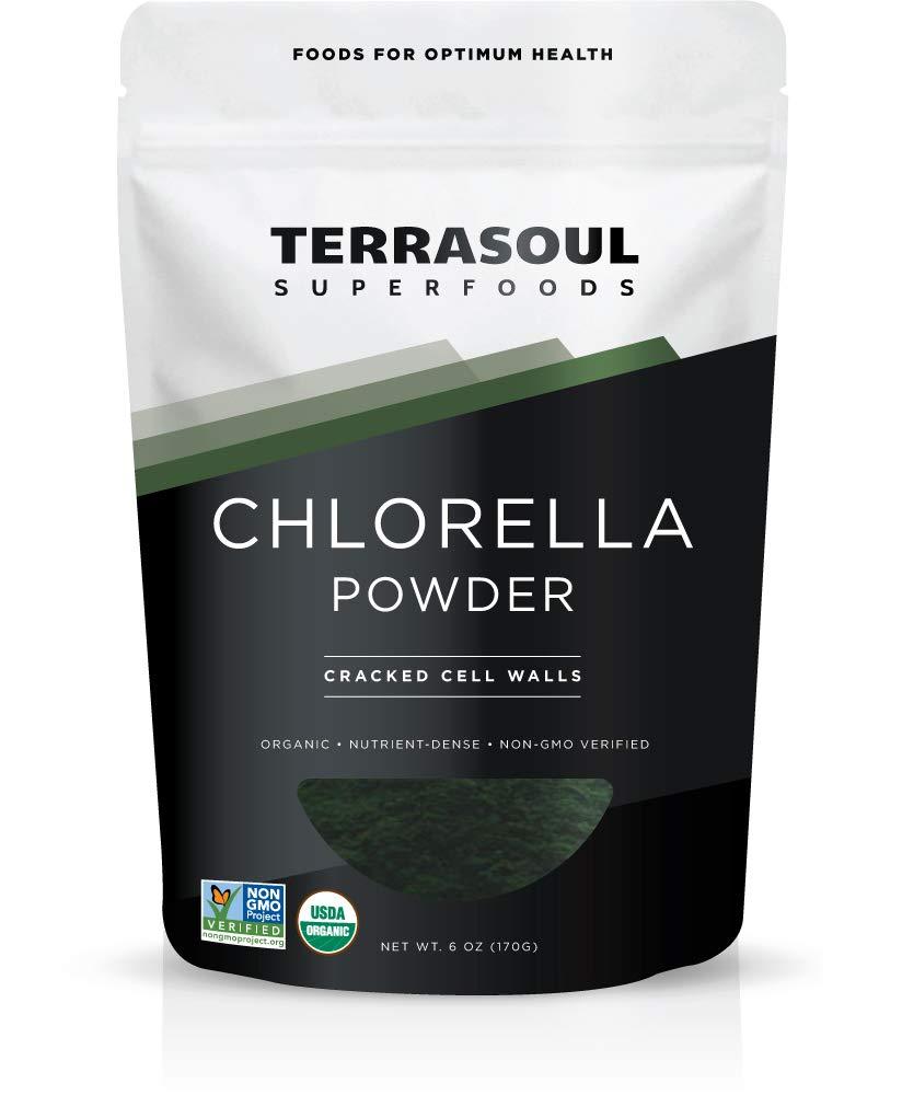 [Hoàn Tiền 15%]Bột Tảo Lục Chlorella Hữu Cơ Terrasoul Superfoods 170g