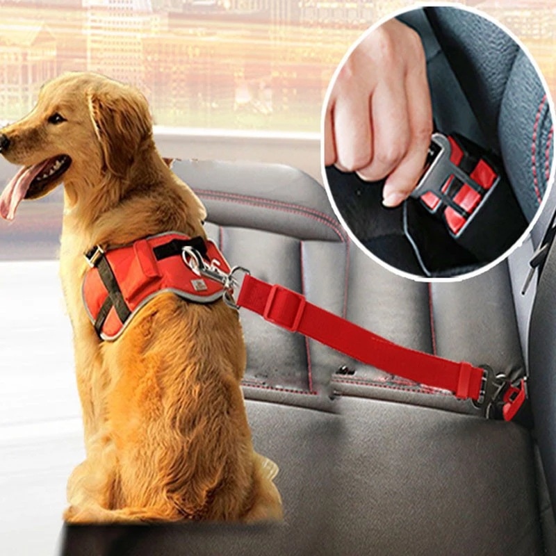 TEL Adjustable Pet Car Seat Belt Cat Dog Pet Seat Vehicle Dog Harness Lead