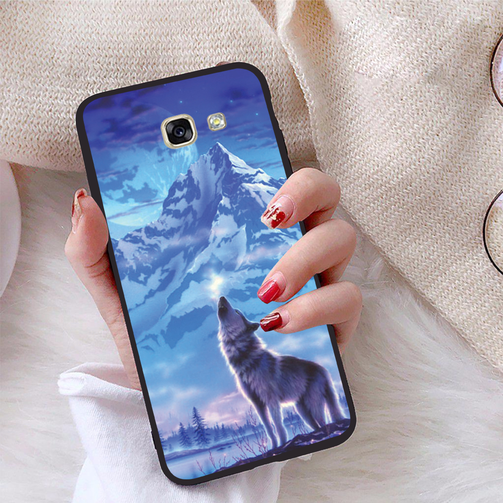 [HCM]Ốp lưng iCase dành cho Samsung Galaxy A5 2017 viền dẻo TPU BST Sói và ánh trăng