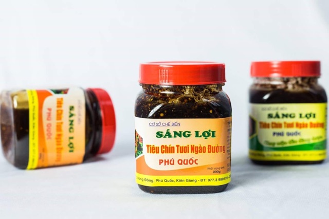 Tiêu chín tươi ngào đường Chay SÁNG LỢI - đặc sản Phú Quốc