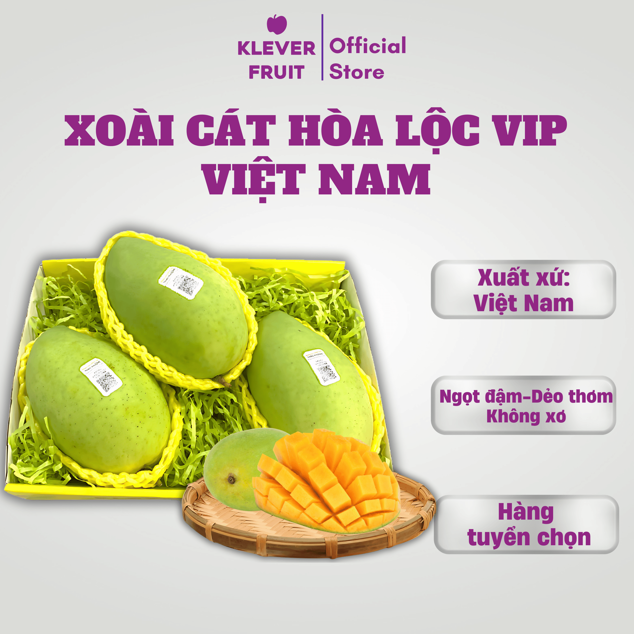Xoài Cát Hòa Lộc VIP Việt Nam - Klever Fruit