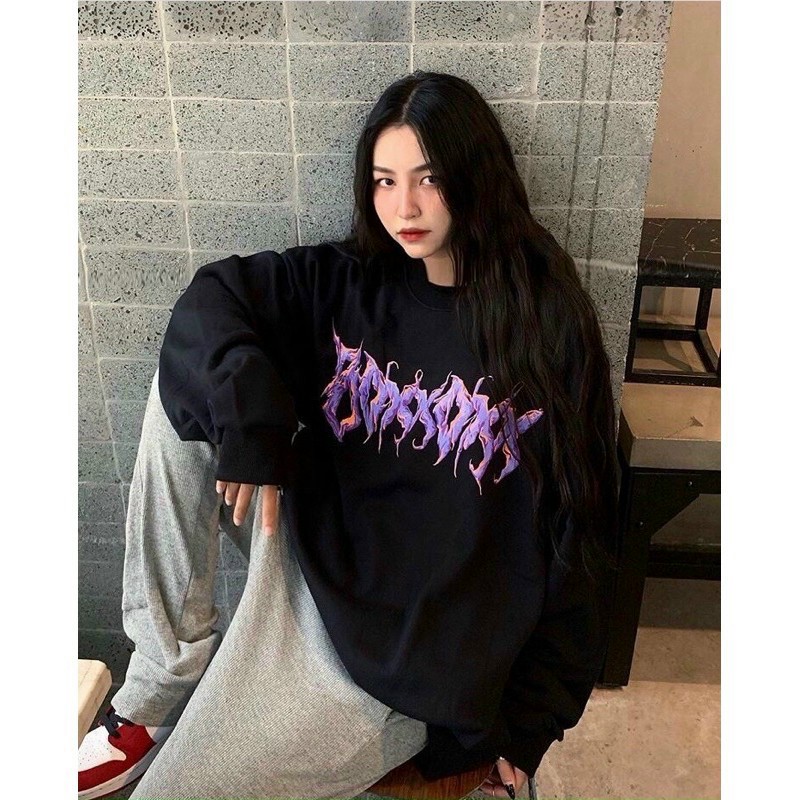 ÁO SWEATER ĐEN TRẮNG FORM RỘNG DÀI IN CHỮ PHÁ CÁCH CHẤT VẢI MỀM MỊN DÀY ĐẸP TEEN MẶC CỰC CHẤT