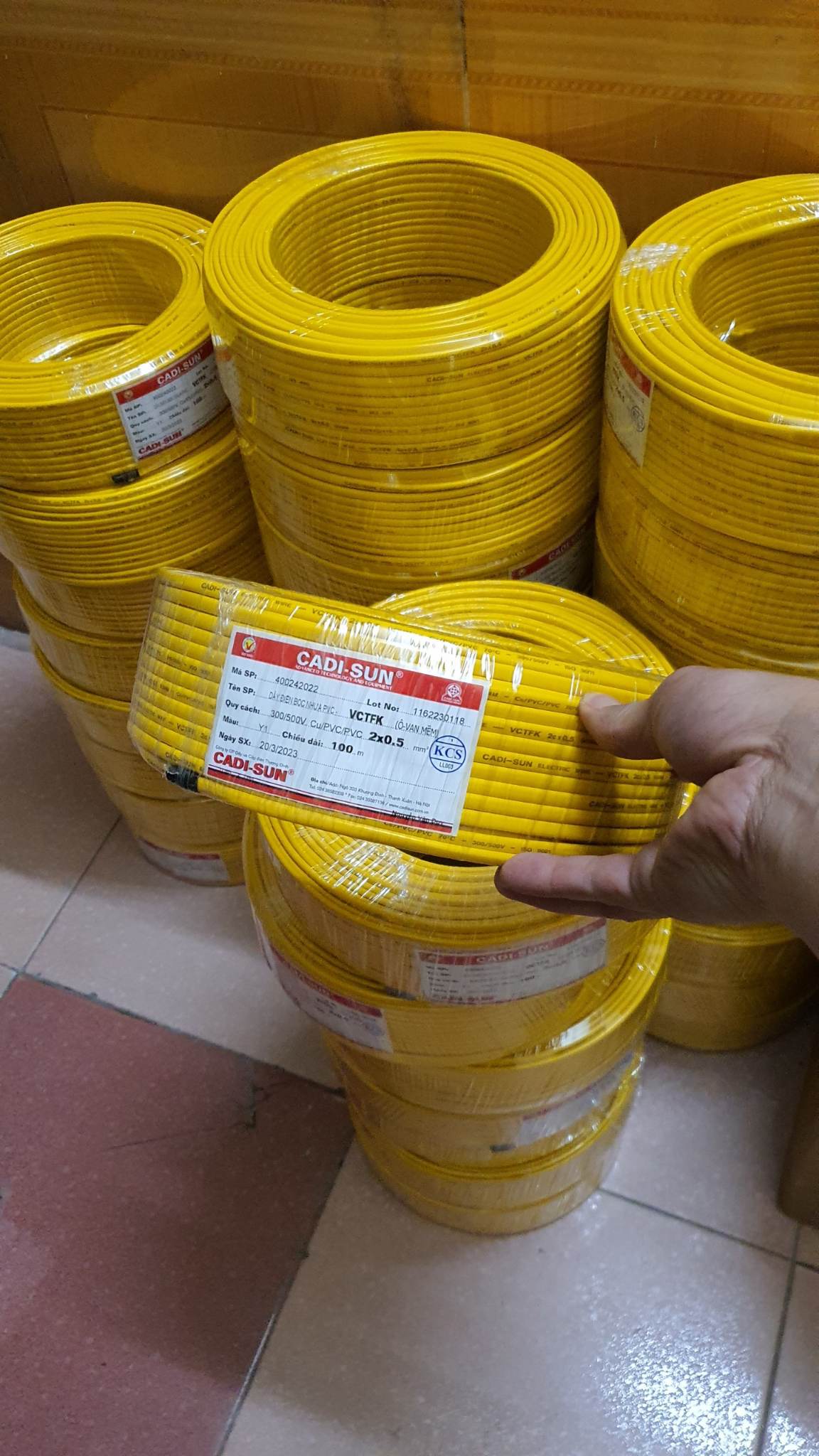 Dây điện cadisun 2x0.5 cuộn 100m