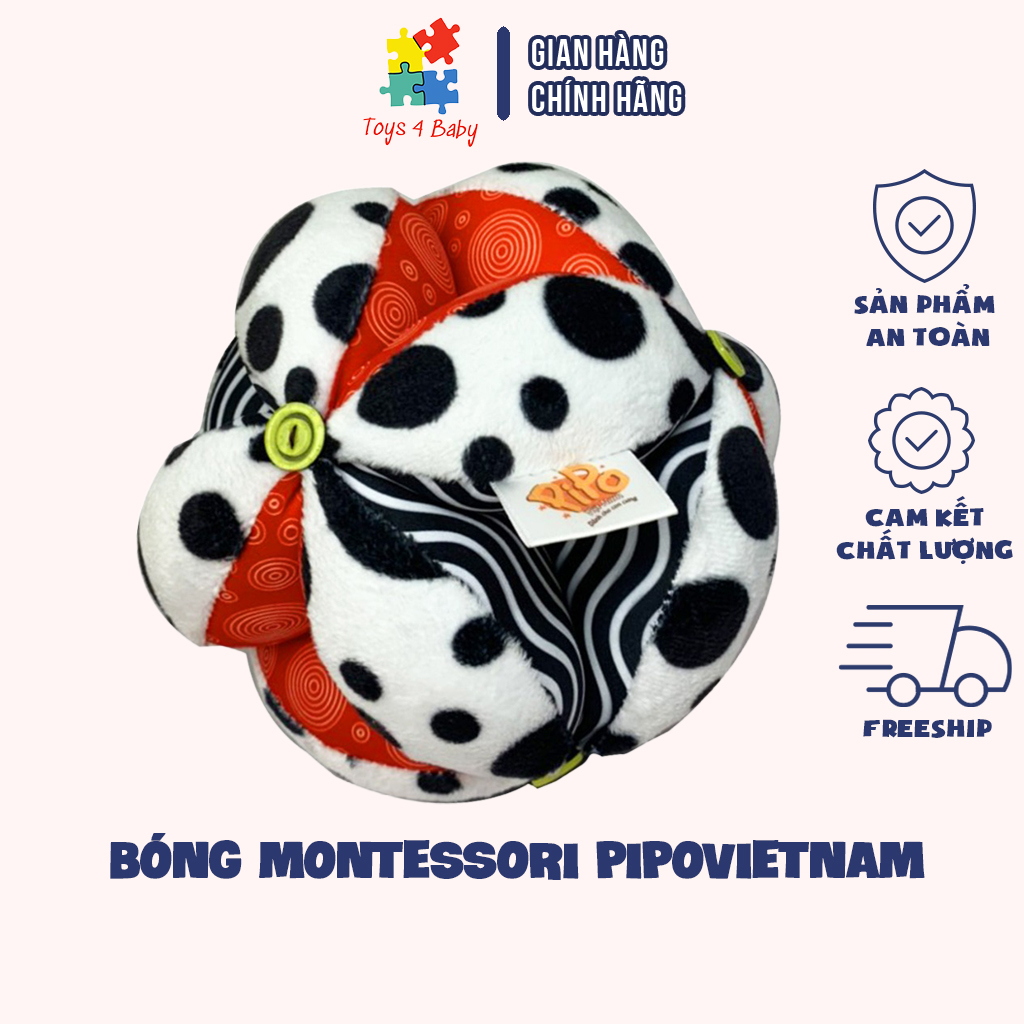 Bóng đồ chơi cho bé - Bóng múi luyện chân Montessori Polka Dots