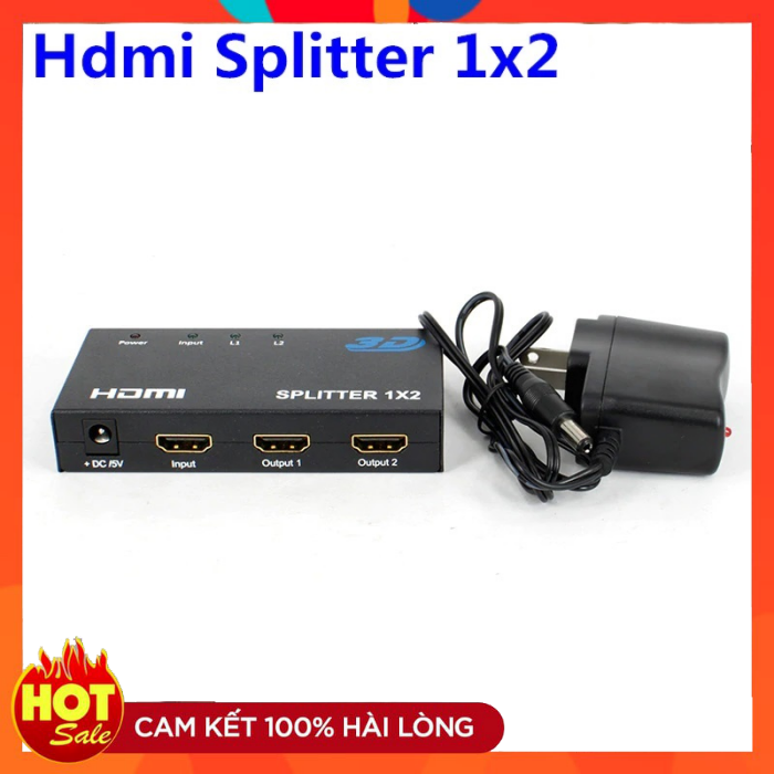 Bộ chia HDMI 1x2, 1x4 - HDMI Splitter 1x2, 1x4 - Bảo hành 12 tháng