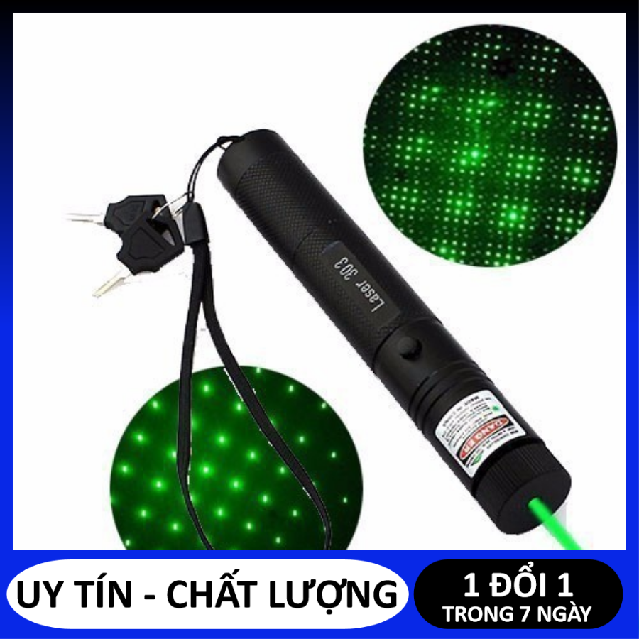 [FREESHIP] Đèn laser - bút laze lazer tia xanh / đỏ cực sáng công suất lớn chiếu xa 3km Tặng kèm Pin sạc bao gồm bộ sạc, có điều chỉnh hoa văn hiệu ứng ánh sáng