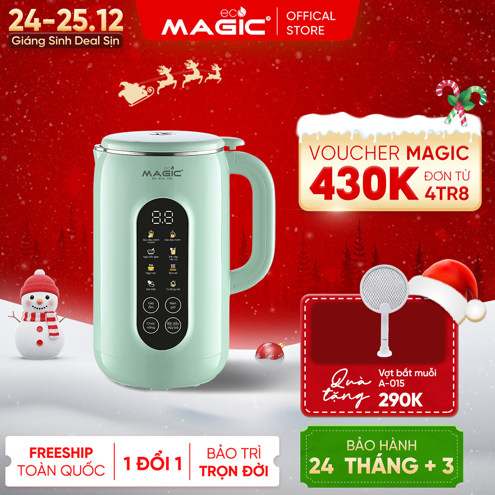  Máy Nấu Sữa Hạt Đa Năng 1.2L Magic Eco AC-55 Lưỡi Dao 8 Cánh Đa Chiều Công Suất 1000W Bảo Hành Chính Hãng 24 Tháng 