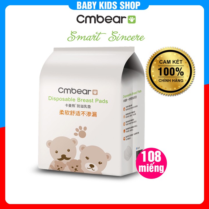 Miếng lót thấm sữa cmbear 108 miếng