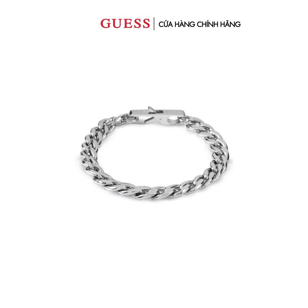 Vòng tay guess nam màu bạc grumetta 8mm stl-jumb01334jwsts