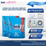 [Mới] Viên Rửa Chén Finish Nhật Bản Tamagochi Power Cube 200 Viên