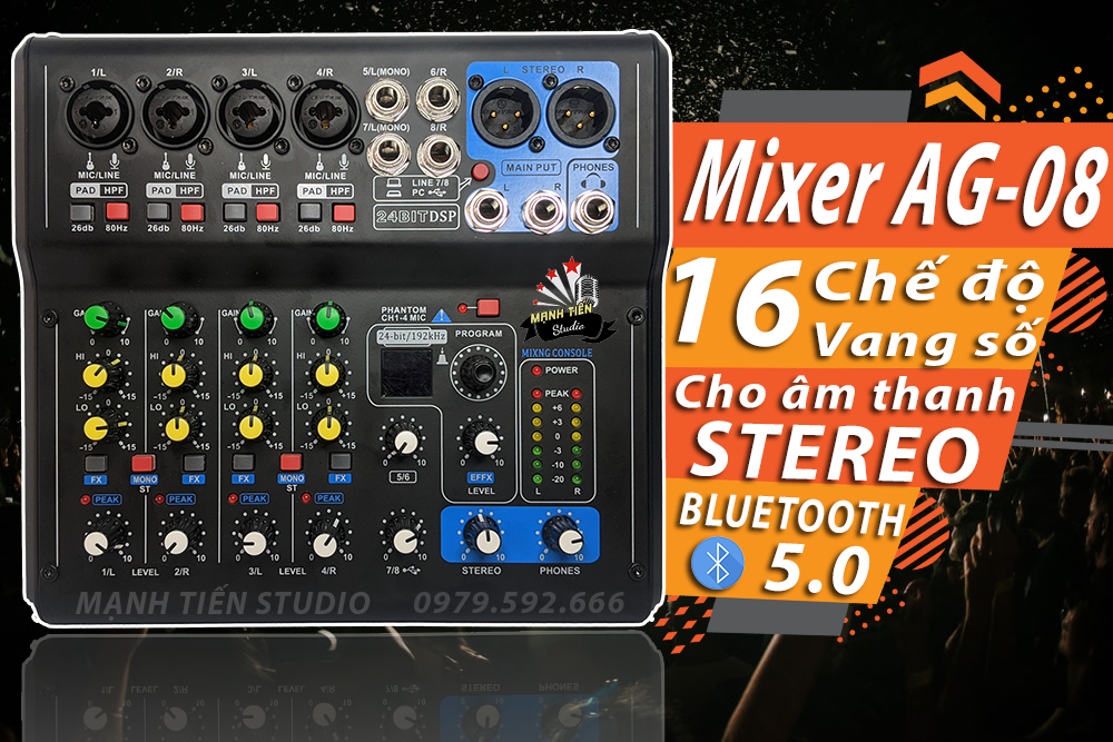 [HCM][Hot Nhất Hiện Nay]??️Bộ Bàn Mixer G08 Tích Hợp Vang Số+Zắc Chuyển Tích Hợp Màng Hình Led Và Bluetooth Kết Nối Không Dây Chuyên Dụng Cho Karaoke Thu Âm Live Stream Hiện Đại Nhất Âm Thanh Đỉnh Cao