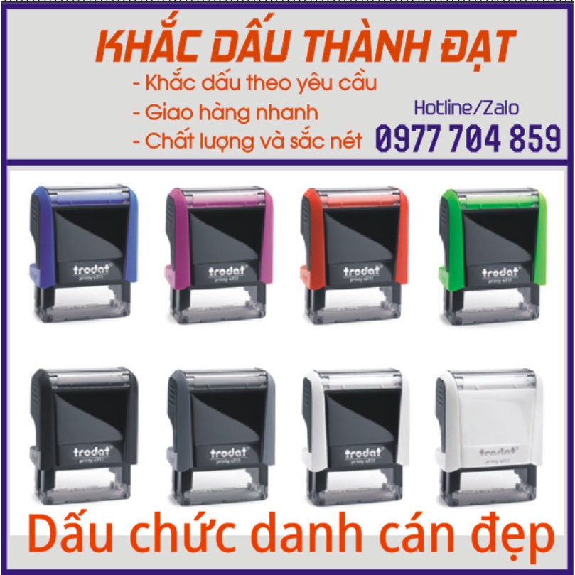 Khắc dấu chức danh cán dấu đẹp, nhiều mầu