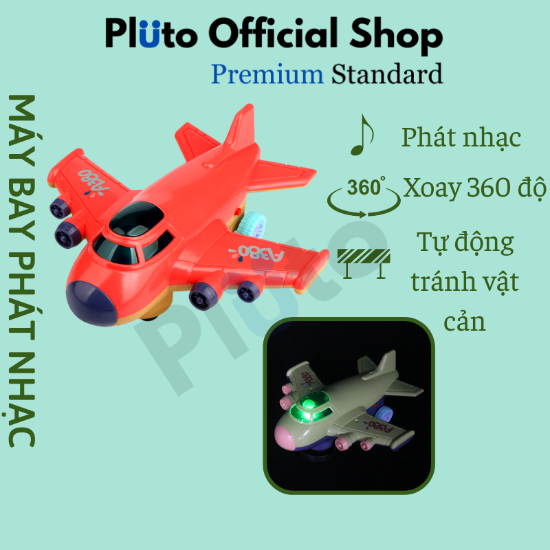 Máy bay đồ chơi có thể tự động tránh vật cản, máy bay đồ chơi phát nhạc và phát sáng cho bé
