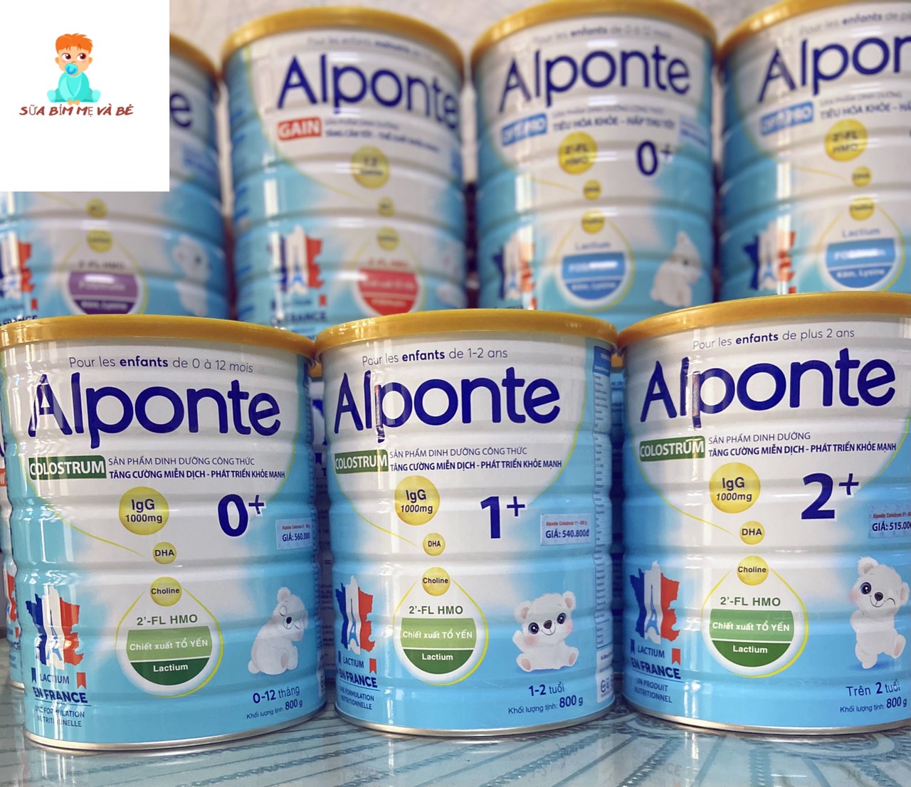 Sữa alponte colostrum 0+ 1+ 2+ 800g