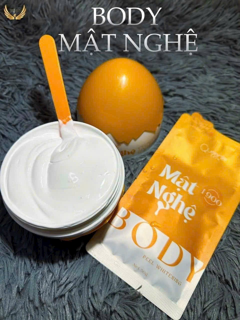 Kem body Trứng vàng EGG Body 250gr - Tặng kèm Serum huyết thanh kích trắng Chính hãng QSkin - Kem Body Trứng gà Siêu trắng