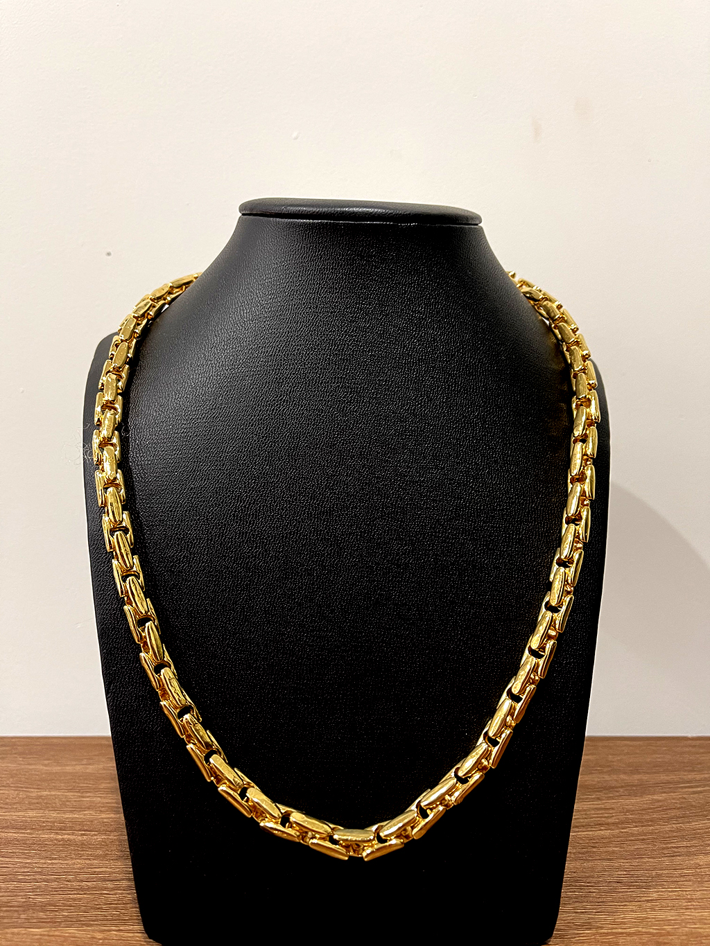 Dây chuyền nam mạ vàng 18k đốt vuông nam tính