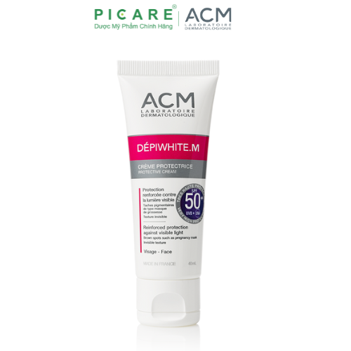 [GIẢM 20K ĐƠN 399K] ACM Kem Chống Nắng Giảm Nám & Sạm Da Depiwhite M Protective SPF50+ 40ml