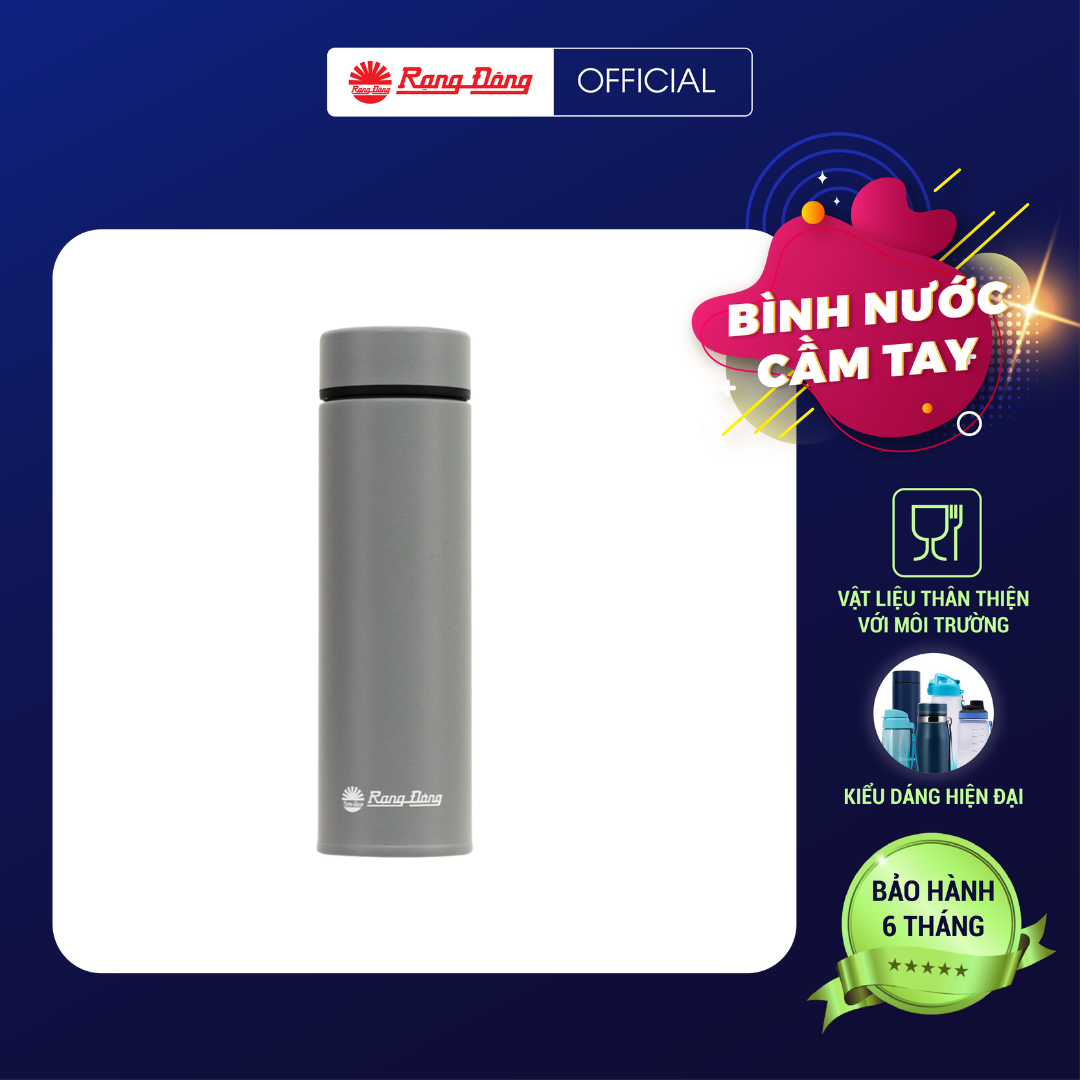 Bình giữ nhiệt Inox 360ml chính hãng Rạng Đông mang thiết kế mới. Model: RD-BGN036ST1 tiện dụng mang theo, giữ nhiệt tốt