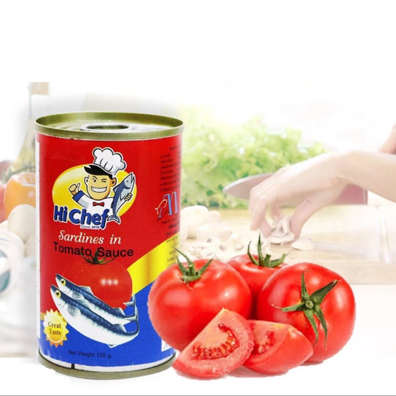 Cá mồi hộp sốt cà thái lan hi-chef