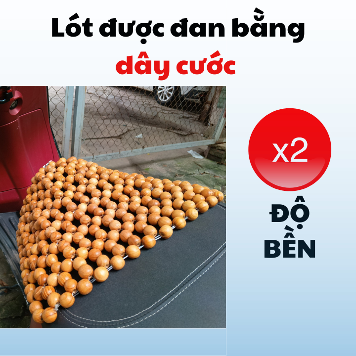Đệm lót yên xe máy đan dây cước - Lót yên xe dây cước siêu bền - Đệm yên xe máy chống ê mông, Dolphi