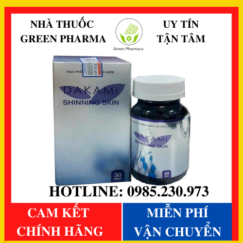 Viên uống trẻ hóa dakami - dưỡng trắng da ngăn ngừa lão hóa dakami - green pharma 1