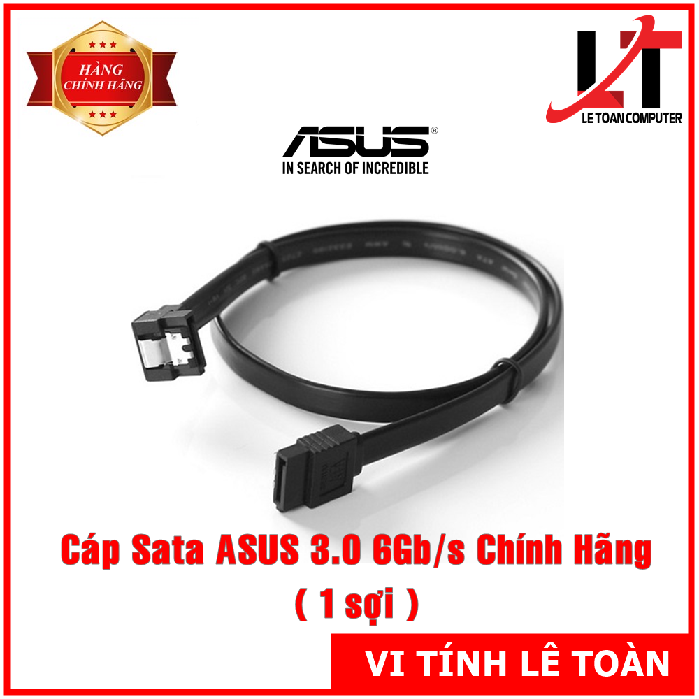 Cáp Sata Asus 3 Chuẩn 6.0 Gb/s Chính Hãng (Hàng mới, zin bóc main)