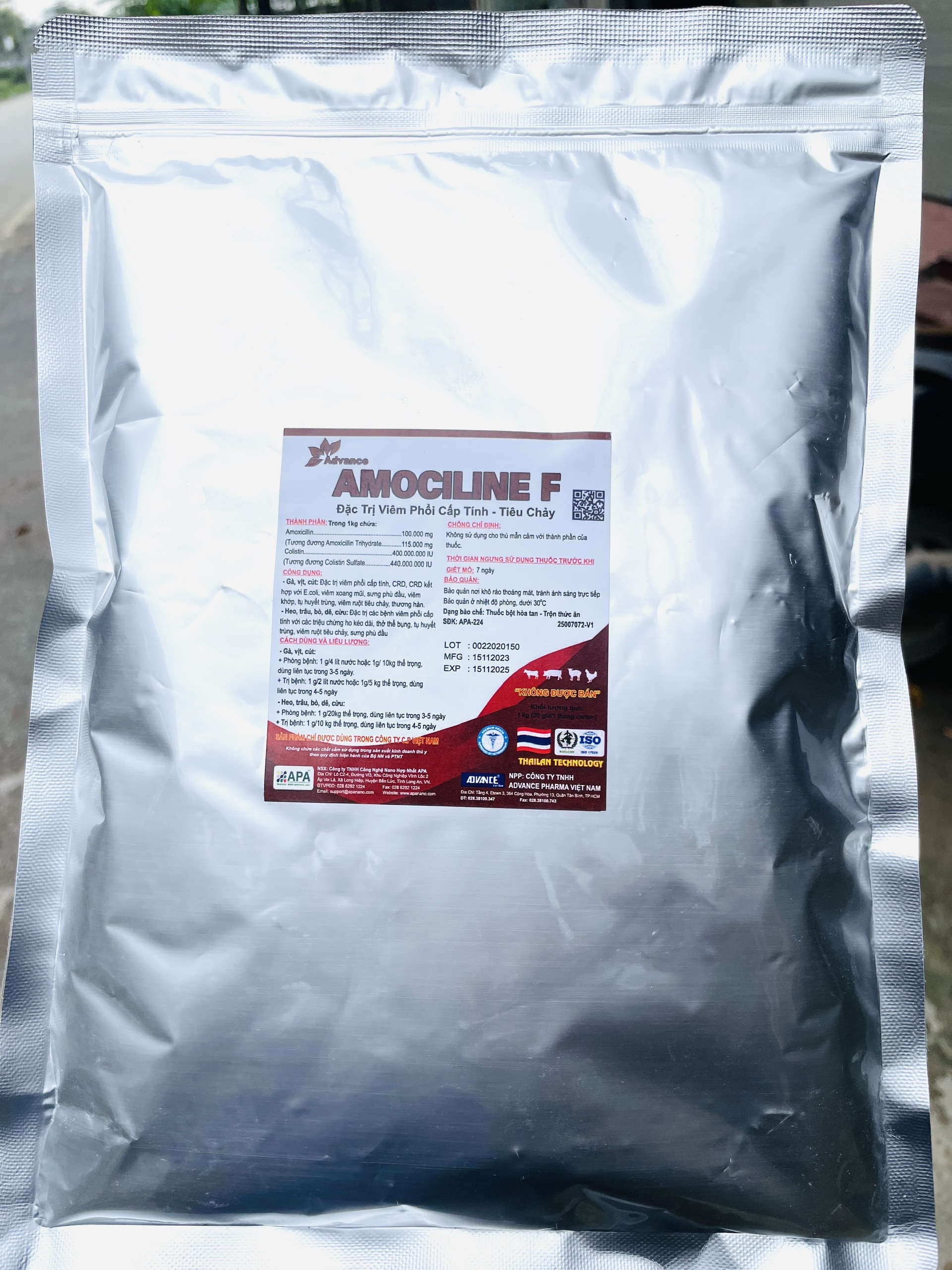 Apa Amocilin F10% tieu chảy phan xanh, phan trắng, hen khec sản phẩm của công ty Apa
