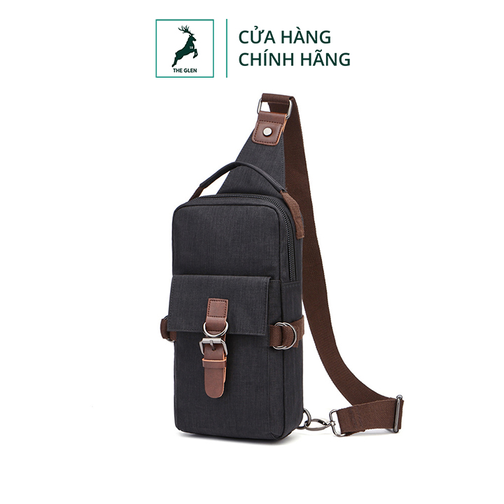 Túi bao tử nam THE GLEN TG404 túi đeo chéo nam mini canvas cao cấp đựng điện thoại, ví, khóa